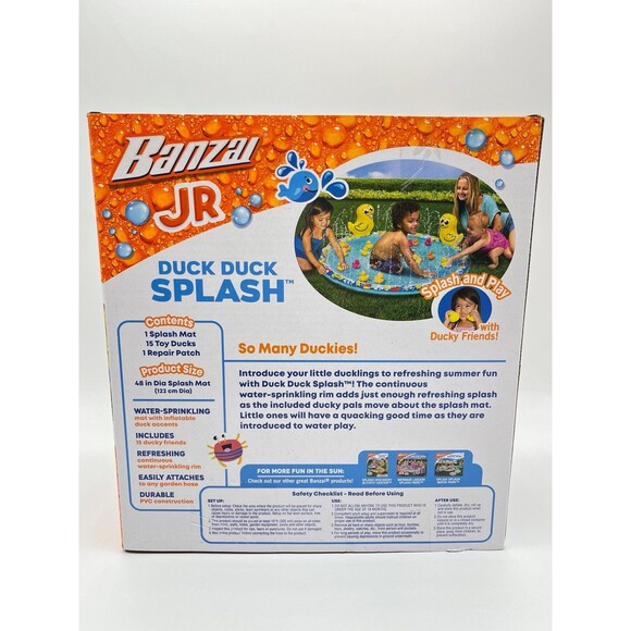 Banzai Jr. Duck Duck Splash 48 in Outdoor Splash Mat - Picture 3 of 3